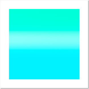 Aqua Sea Gradient Posters and Art